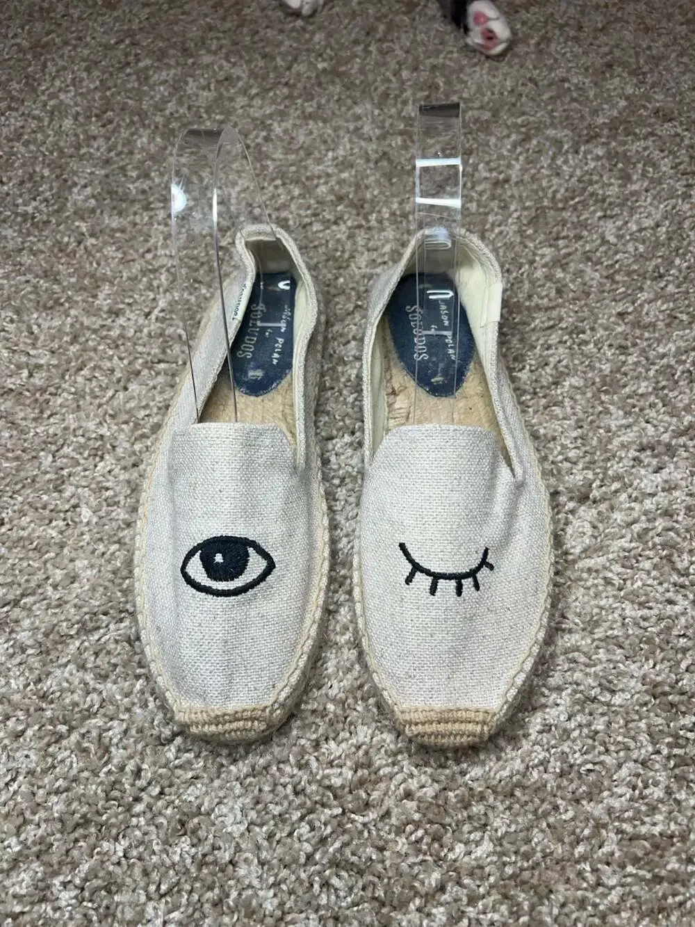 Jason Polan for Soludos Embroidered Eye Espadrilles Size 6